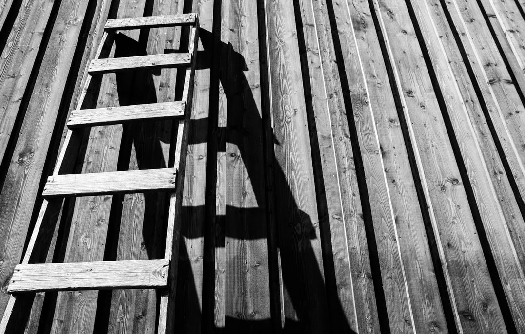 Gray Wooden Ladder